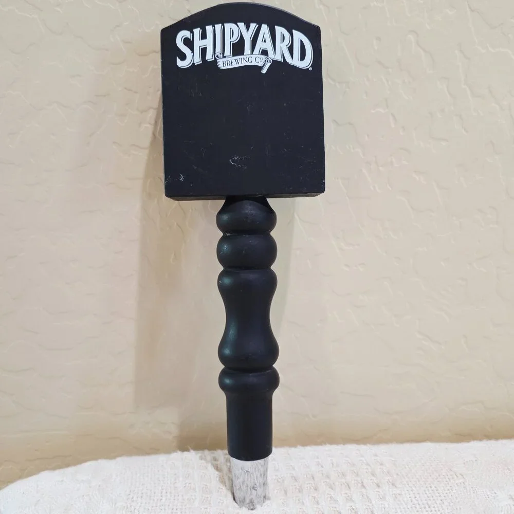 Shipyard Brewing Co Portland ME Wood Black Chalkboard Beer Tap Handle
